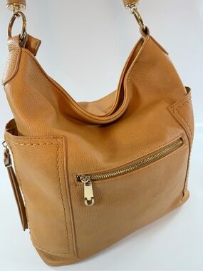 Mistique Camel Hobo Shoulder Bag Braided Strap Large Tote Bag